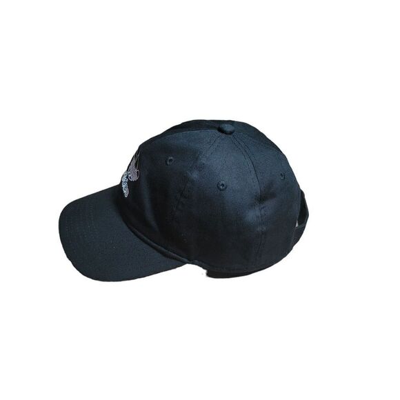 ADIDAS Original Canvas Black Trefoil Logo Adjustable Baseball Dad Hat Cap - Picture 2 of 6